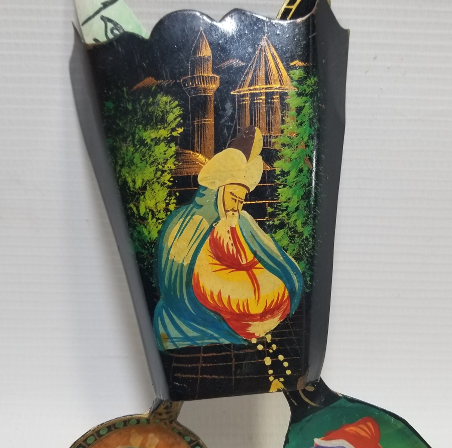 ORİJİNAL KAŞIKLIĞIYLA KONYA İŞİ EL BOYAMA DUVAR KAŞIĞI TAKIMI