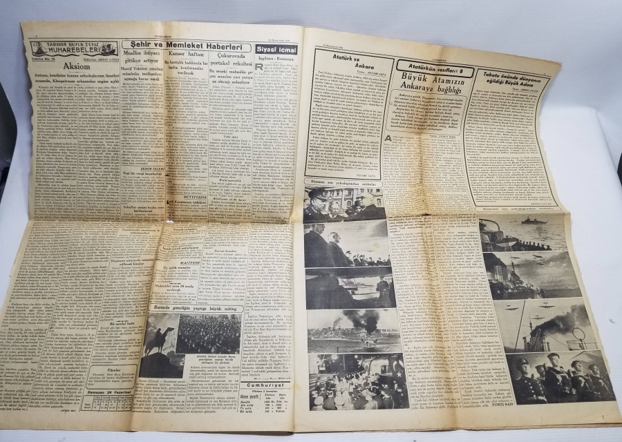 21 KASIM 1938 TARİHLİ GAZETE
