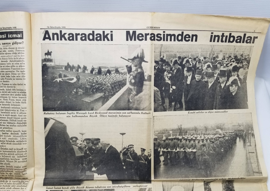 24 KASIM 1938 TARİHLİ GAZETE