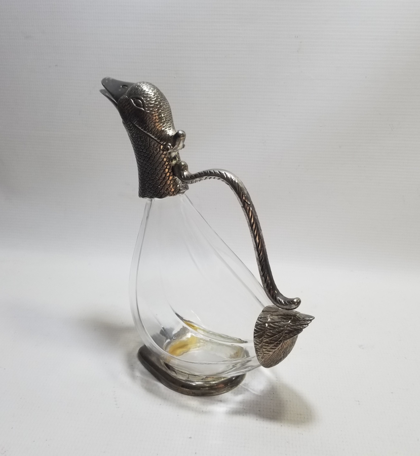 ÖRDEK FORMUNDA YAPILMIŞ ANTİKA FRANSIZ SÜRAHİ