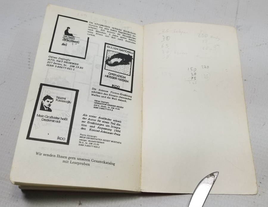 AZİZ NESİN İMZALI ALMANCA KİTAP