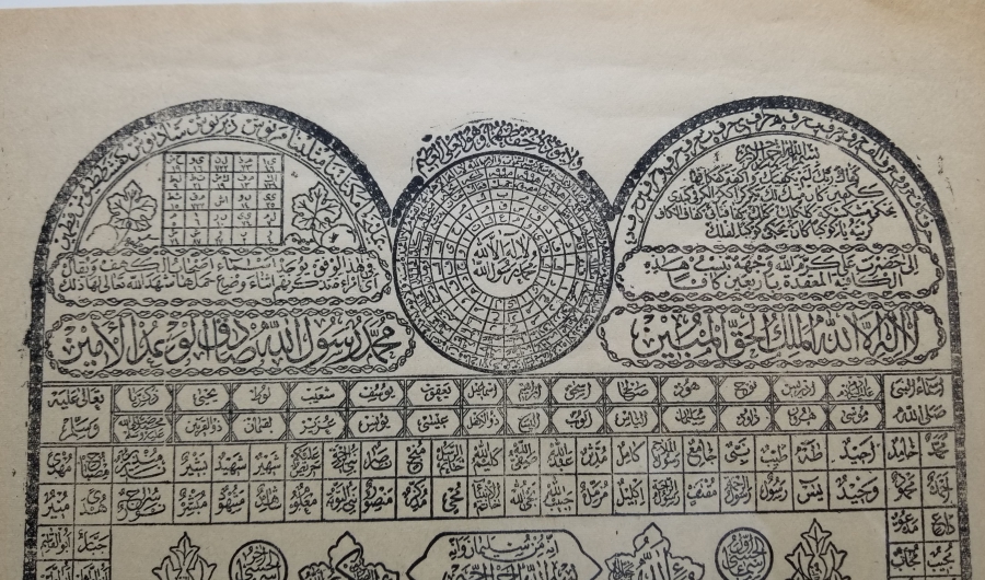 CUMHURİYET BAŞLARI TAŞ BASKI HİLYE-İ ŞERİF PANO