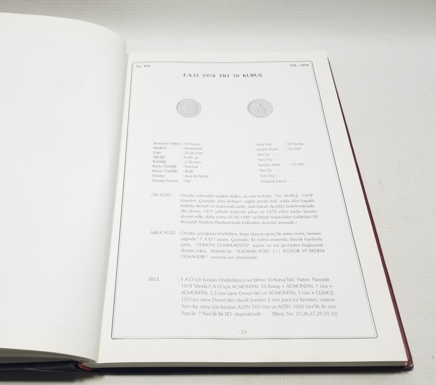 CEM MAHRUKİ İMZALI VE İTHAFLI CUMHURİYET DÖNEMİ HATIRA PARALARI KONULU PRESTİJ KİTAP