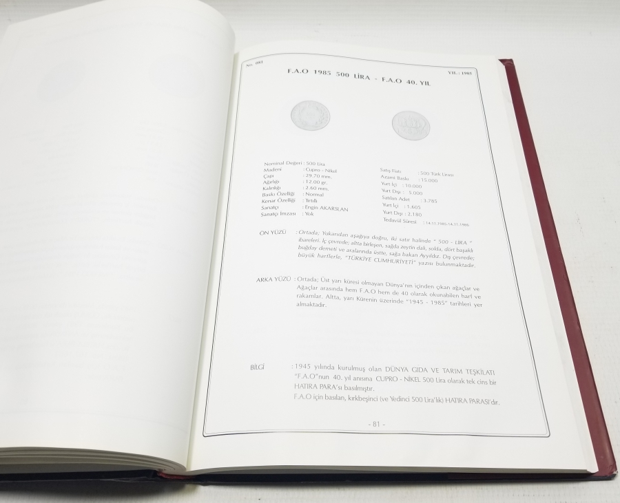 CEM MAHRUKİ İMZALI VE İTHAFLI CUMHURİYET DÖNEMİ HATIRA PARALARI KONULU PRESTİJ KİTAP