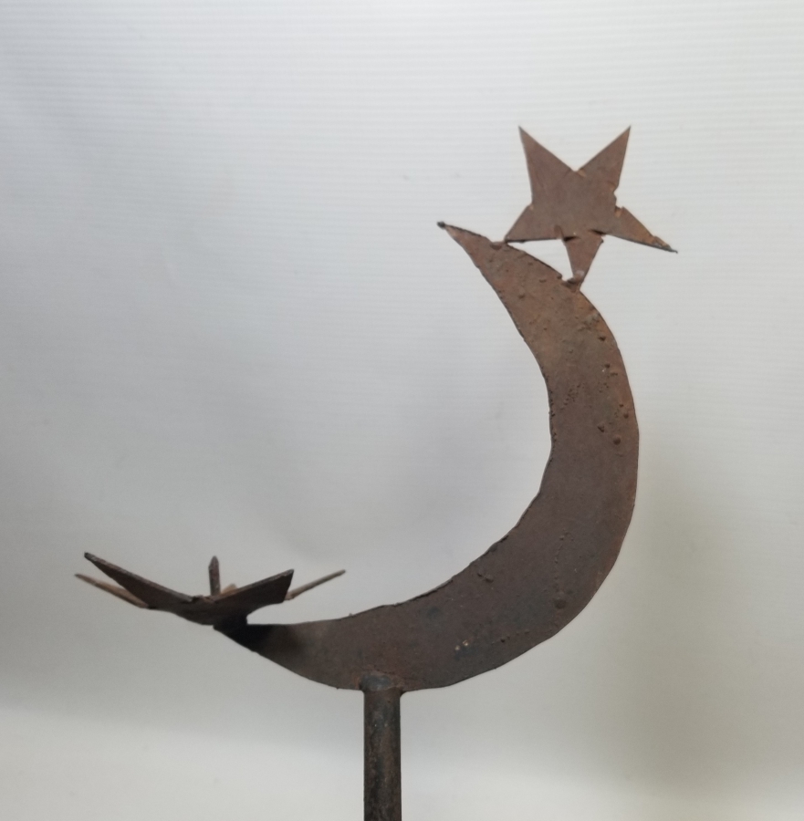 AY YILDIZ FORMLU FERFORJE DEKORATİF MUMLUK