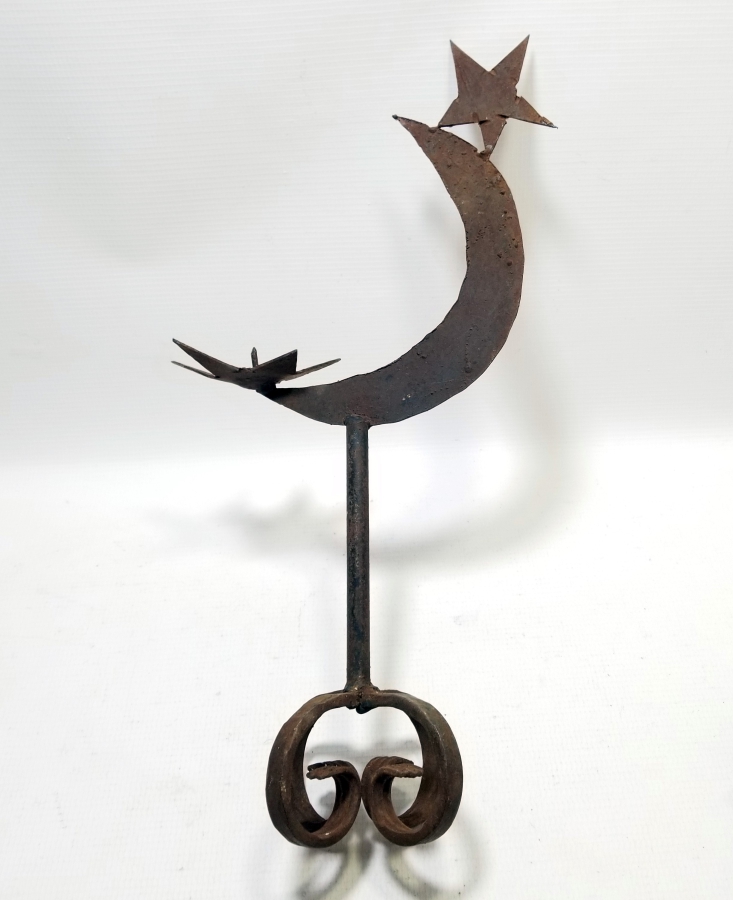 AY YILDIZ FORMLU FERFORJE DEKORATİF MUMLUK