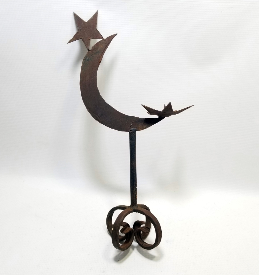 AY YILDIZ FORMLU FERFORJE DEKORATİF MUMLUK