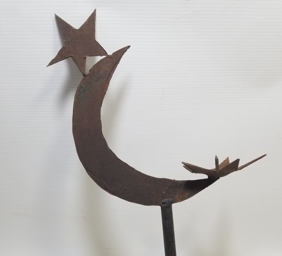 AY YILDIZ FORMLU FERFORJE DEKORATİF MUMLUK