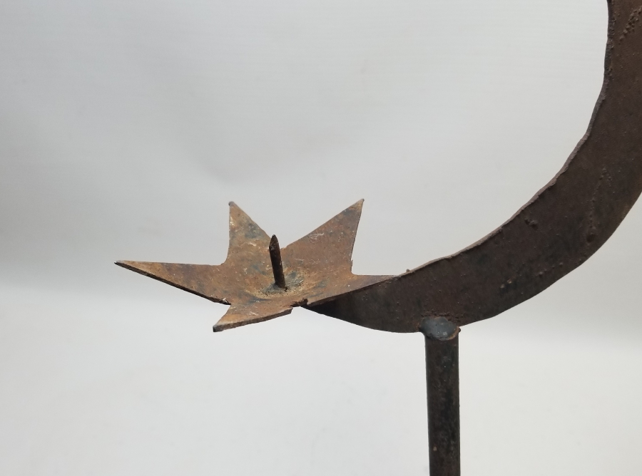 AY YILDIZ FORMLU FERFORJE DEKORATİF MUMLUK