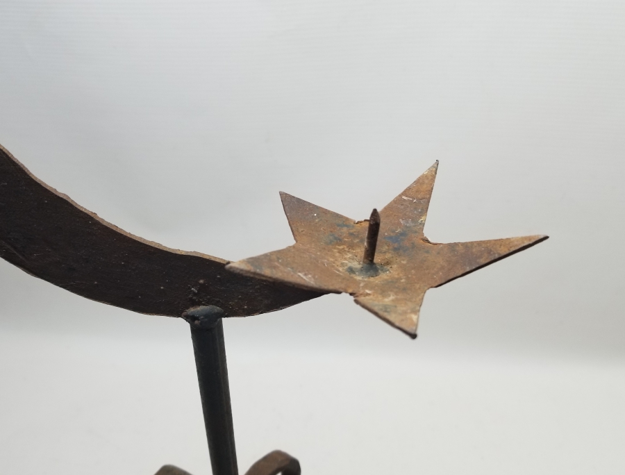 AY YILDIZ FORMLU FERFORJE DEKORATİF MUMLUK