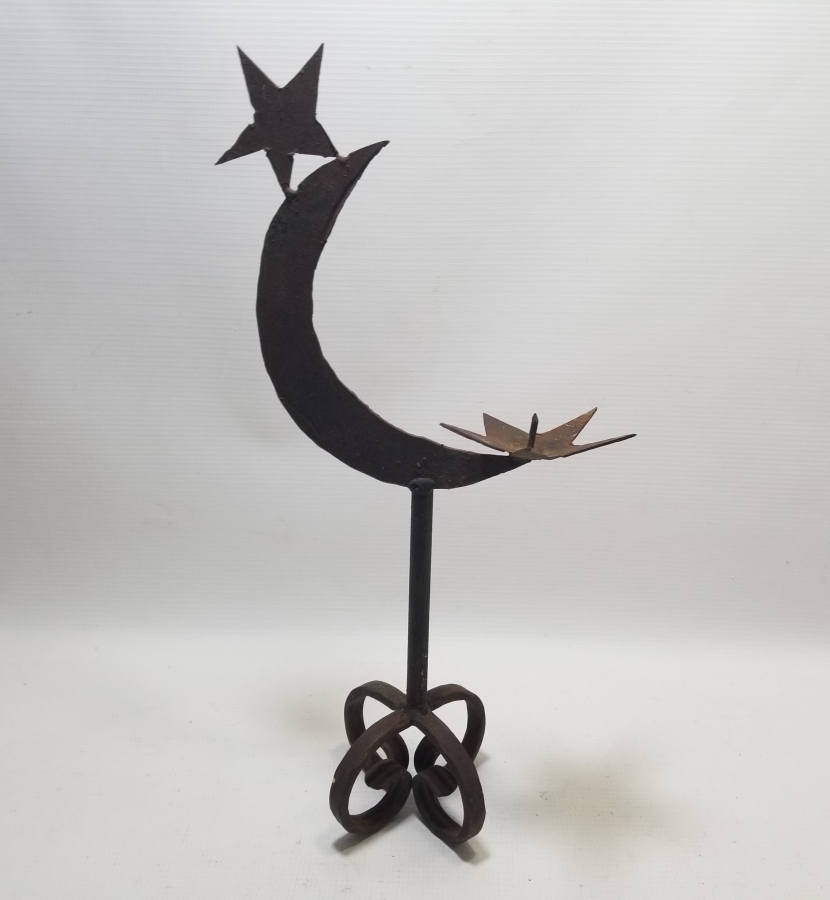 AY YILDIZ FORMLU FERFORJE DEKORATİF MUMLUK