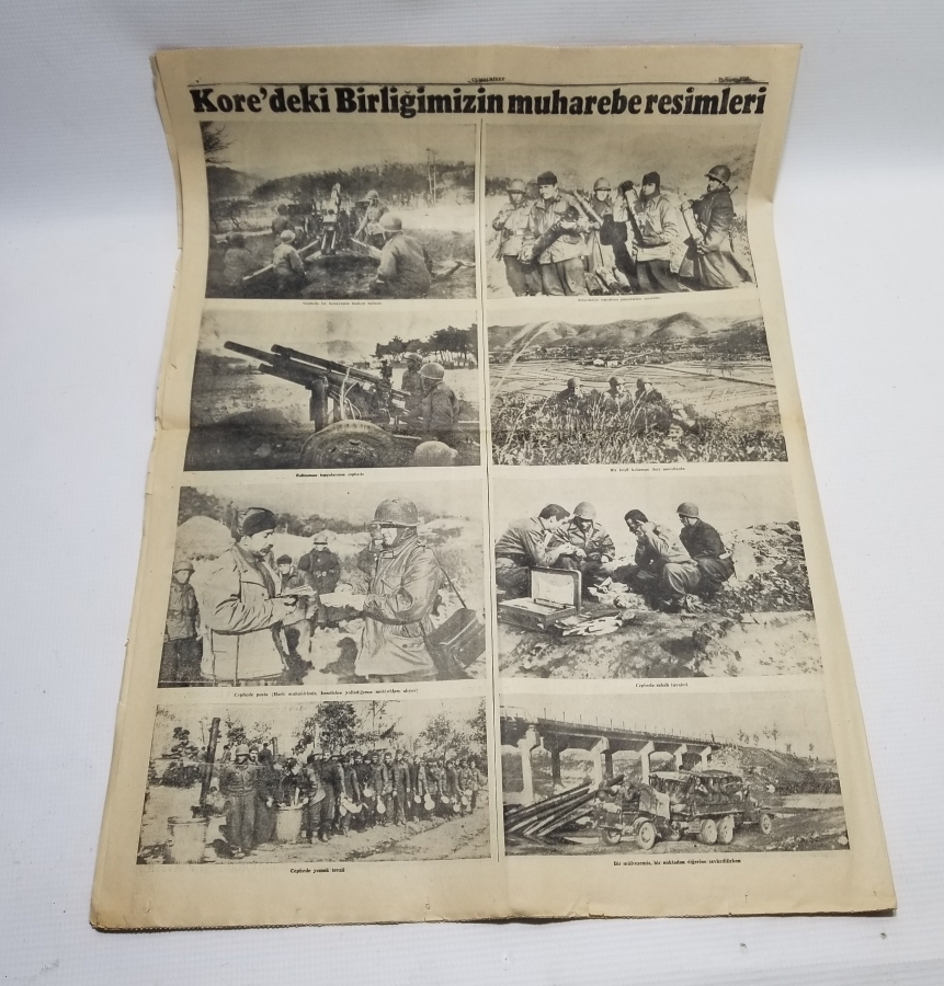 KORE SAVAŞI KONULU 1950 YILI CUMHURİYET GAZETESİ