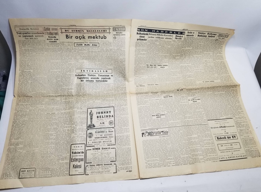 KORE SAVAŞI KONULU 1950 YILI CUMHURİYET GAZETESİ
