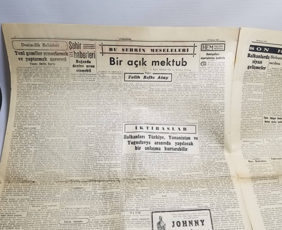 KORE SAVAŞI KONULU 1950 YILI CUMHURİYET GAZETESİ