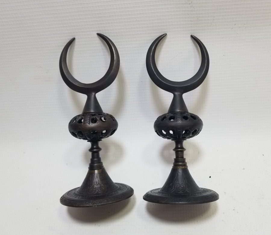 KABARTMA İŞÇİLİKLİ ANTEP YAPIMI ÇİFT ALEM FORMLU DEKORATİF OBJE