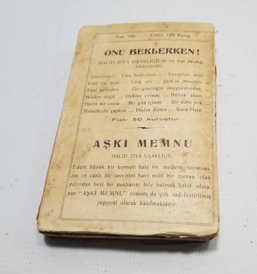 1938 BASIMI MAİ VE SİYAH İSİMLİ HALİD ZİYA UŞAKLIGİL'İN ROMANI