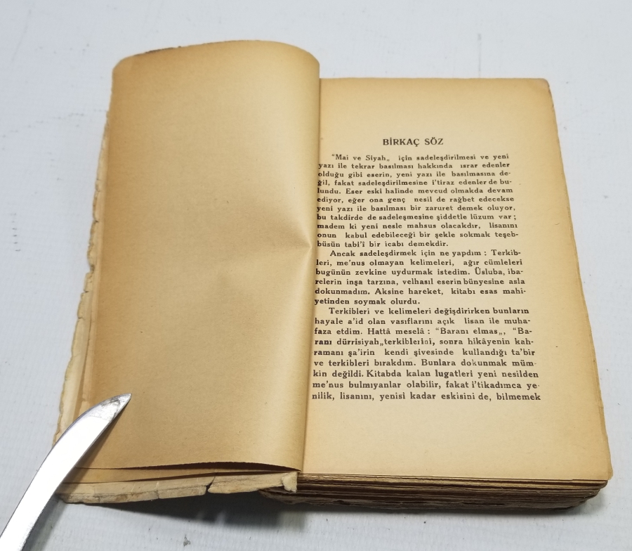 1938 BASIMI MAİ VE SİYAH İSİMLİ HALİD ZİYA UŞAKLIGİL'İN ROMANI