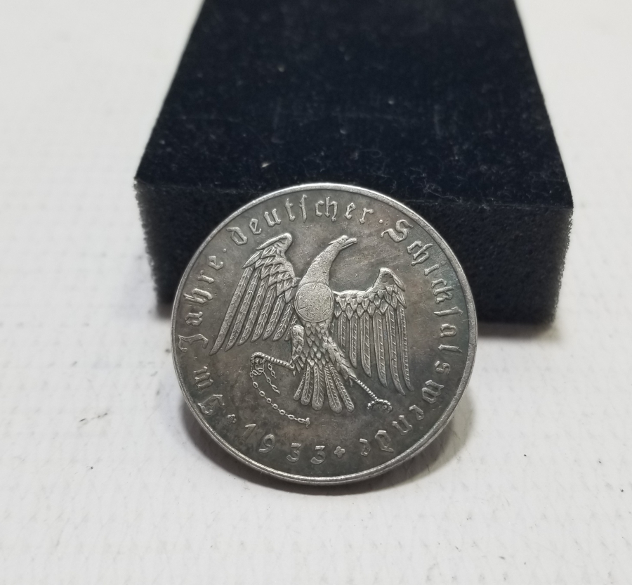 ADOLF HİTLER GÖRSELLİ GÜMÜŞ HATIRA MADALYON