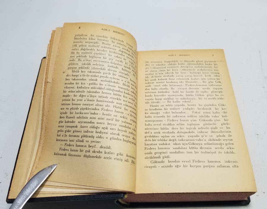 HALİD ZİYA UŞAKLIGİL'İN YAZDIĞI AŞK-I MEMNU İSİMLİ 1939 BASIMI ROMAN