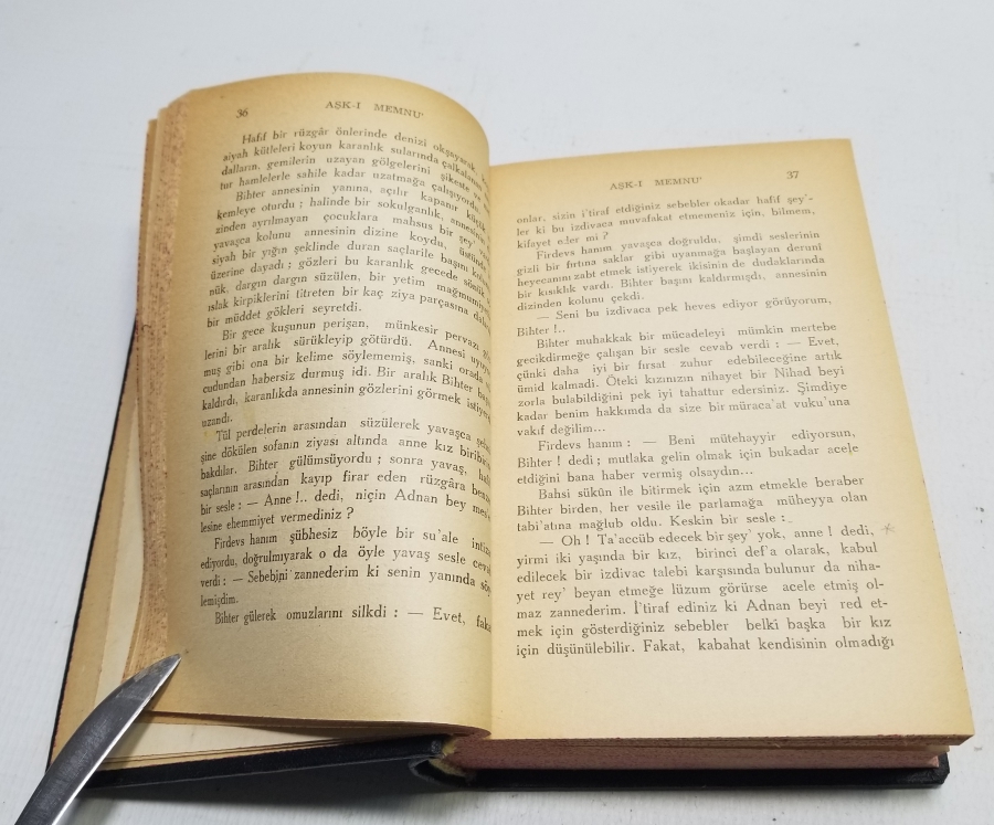 HALİD ZİYA UŞAKLIGİL'İN YAZDIĞI AŞK-I MEMNU İSİMLİ 1939 BASIMI ROMAN