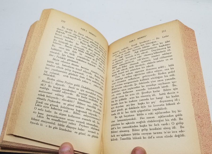 HALİD ZİYA UŞAKLIGİL'İN YAZDIĞI AŞK-I MEMNU İSİMLİ 1939 BASIMI ROMAN