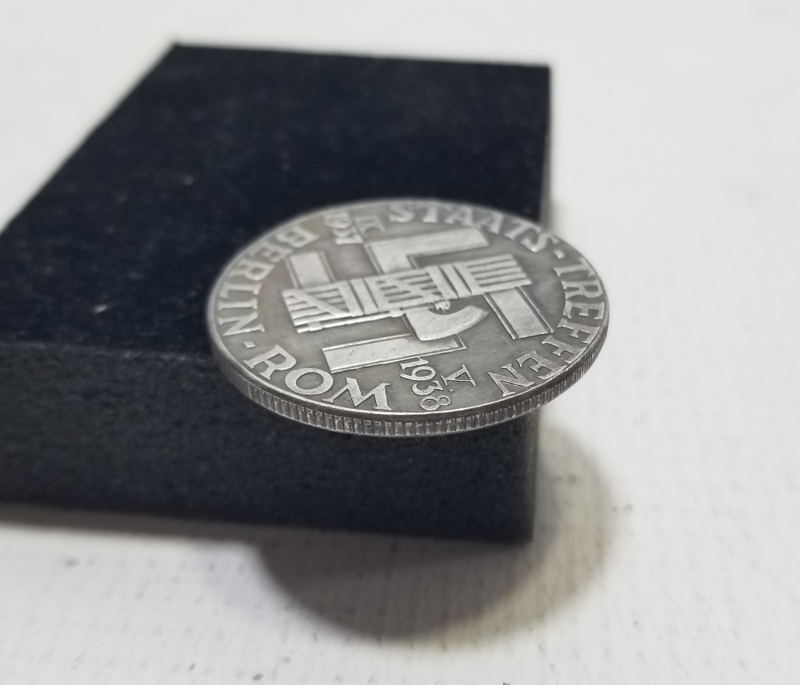 MUSOLİNİ VE HİTLER GÖRSELLİ HATIRA GÜMÜŞ MADALYON