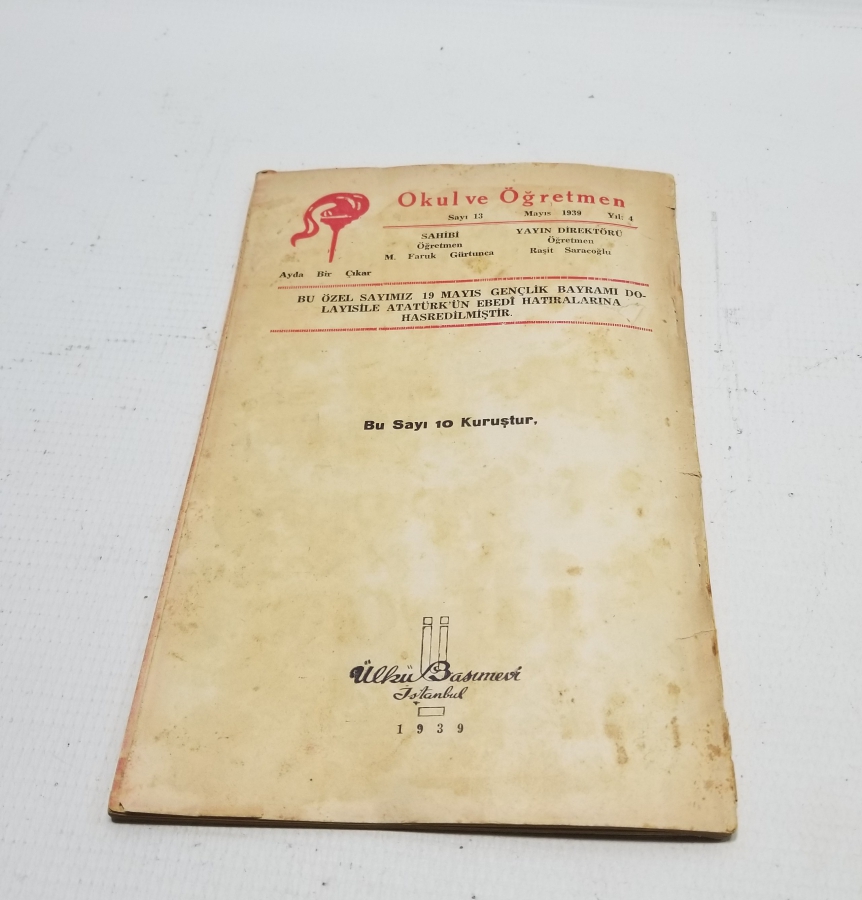 1939 YILI BASIMI ATATÜRK ALBÜMÜ İSİMLİ KİTAP