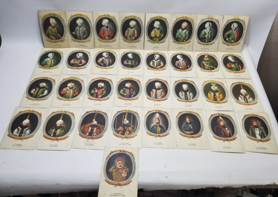 OSMANLI PADİŞAHLARI SERİSİ ANTİKA KARTPOSTAL LOTU