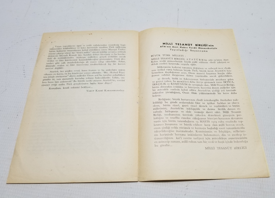 1953 TARİHLİ ATATÜRK'ÜN GERÇEK SİMASI İSİMLİ DERGİ