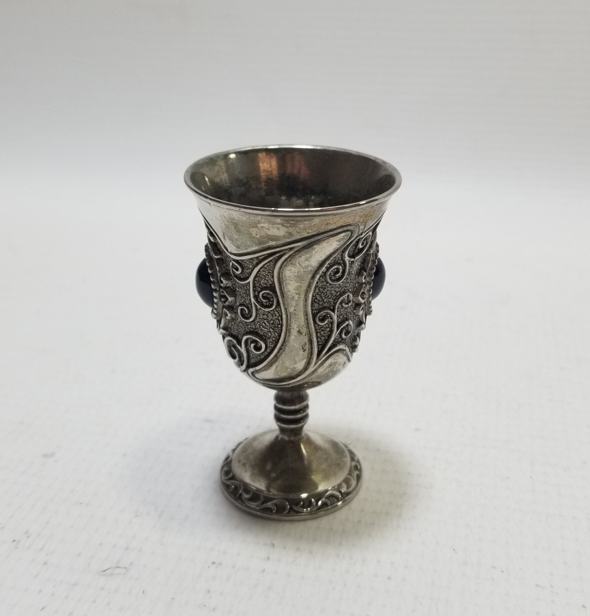 GÜMÜŞ KAPLAMA ANTİKA KADEH