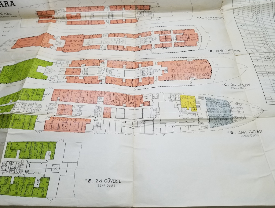 DEVLET DENİZ YOLLARI VE LİMANLARI İŞLETME GENEL MÜDÜRLÜĞÜ - ANKARA İSİMLİ GEMİYE AİT PLANLAR