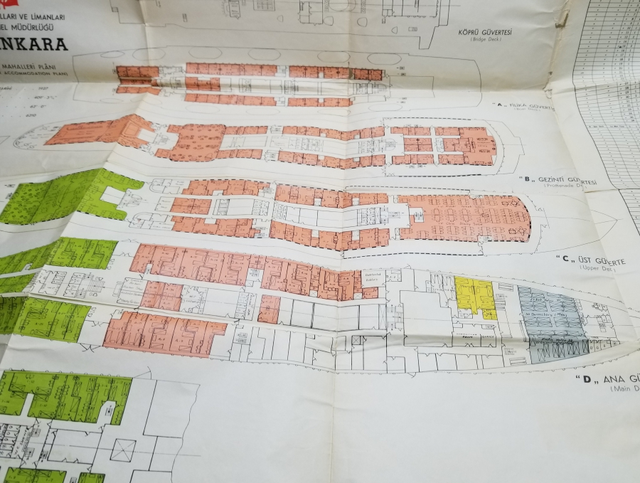 DEVLET DENİZ YOLLARI VE LİMANLARI İŞLETME GENEL MÜDÜRLÜĞÜ - ANKARA İSİMLİ GEMİYE AİT PLANLAR