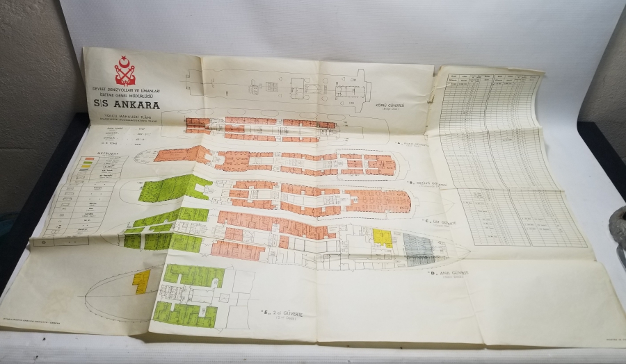 DEVLET DENİZ YOLLARI VE LİMANLARI İŞLETME GENEL MÜDÜRLÜĞÜ - ANKARA İSİMLİ GEMİYE AİT PLANLAR