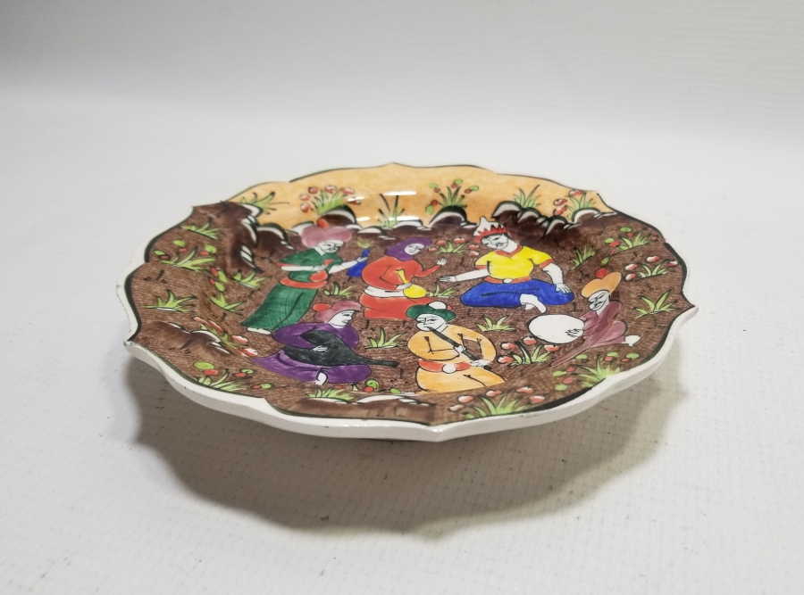 TÜRK MİNYATÜRLÜ EL BOYAMA SANATÇI İŞİ KÜTAHYA DUVAR TABAĞI