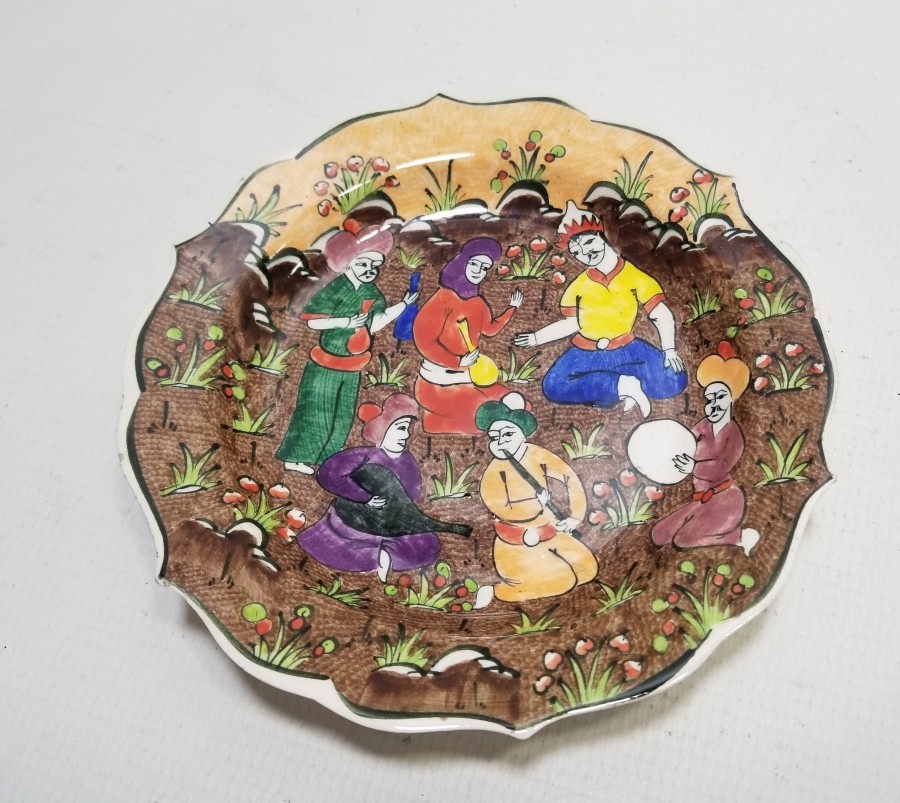 TÜRK MİNYATÜRLÜ EL BOYAMA SANATÇI İŞİ KÜTAHYA DUVAR TABAĞI