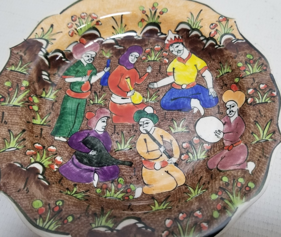 TÜRK MİNYATÜRLÜ EL BOYAMA SANATÇI İŞİ KÜTAHYA DUVAR TABAĞI