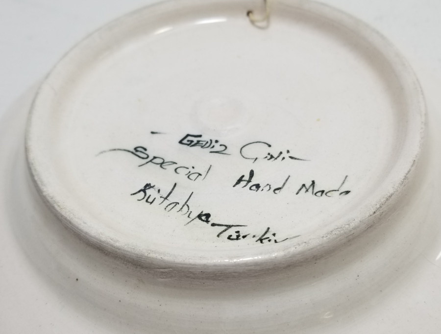 TÜRK MİNYATÜRLÜ EL BOYAMA SANATÇI İŞİ KÜTAHYA DUVAR TABAĞI