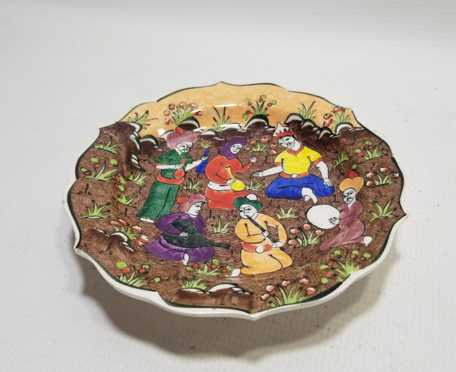 TÜRK MİNYATÜRLÜ EL BOYAMA SANATÇI İŞİ KÜTAHYA DUVAR TABAĞI