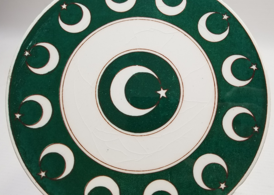 ÜZERİ AY YILDIZLI EL BOYAMA KÜTAHYA NİHALE