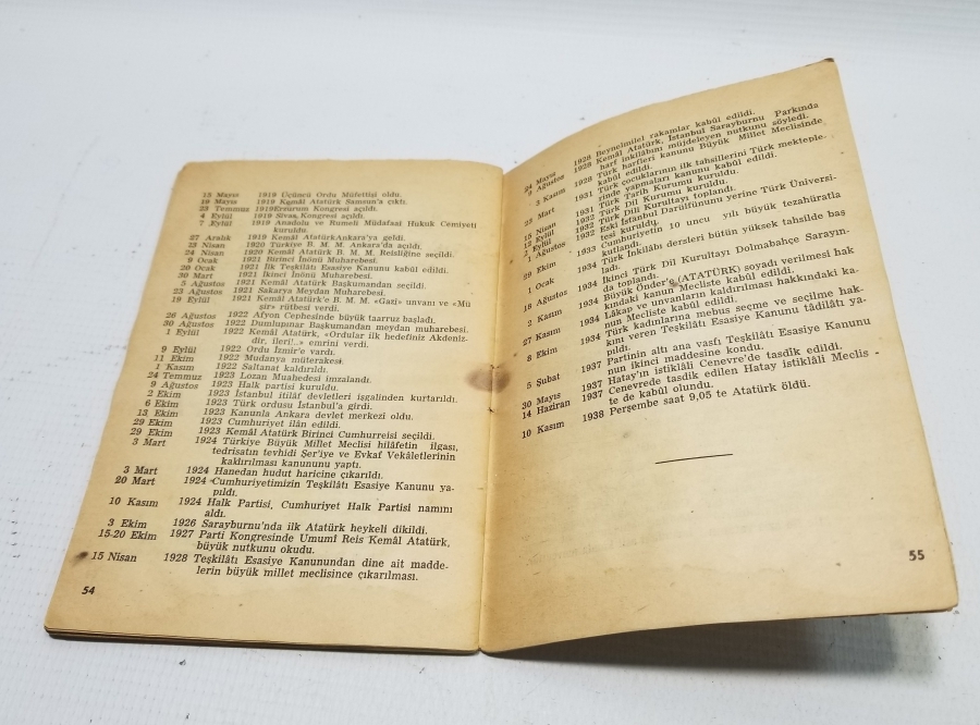 1953 TARİHLİ ATATÜRK KONULU KİTAPÇIK