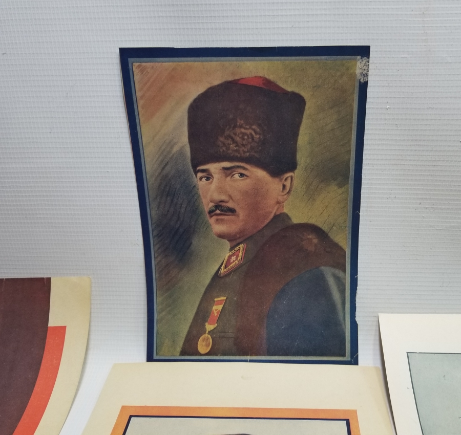 ATATÜRK GÖRSELLİ CUMHURİYET BAŞLARI BASKI FOTOĞRAFLAR