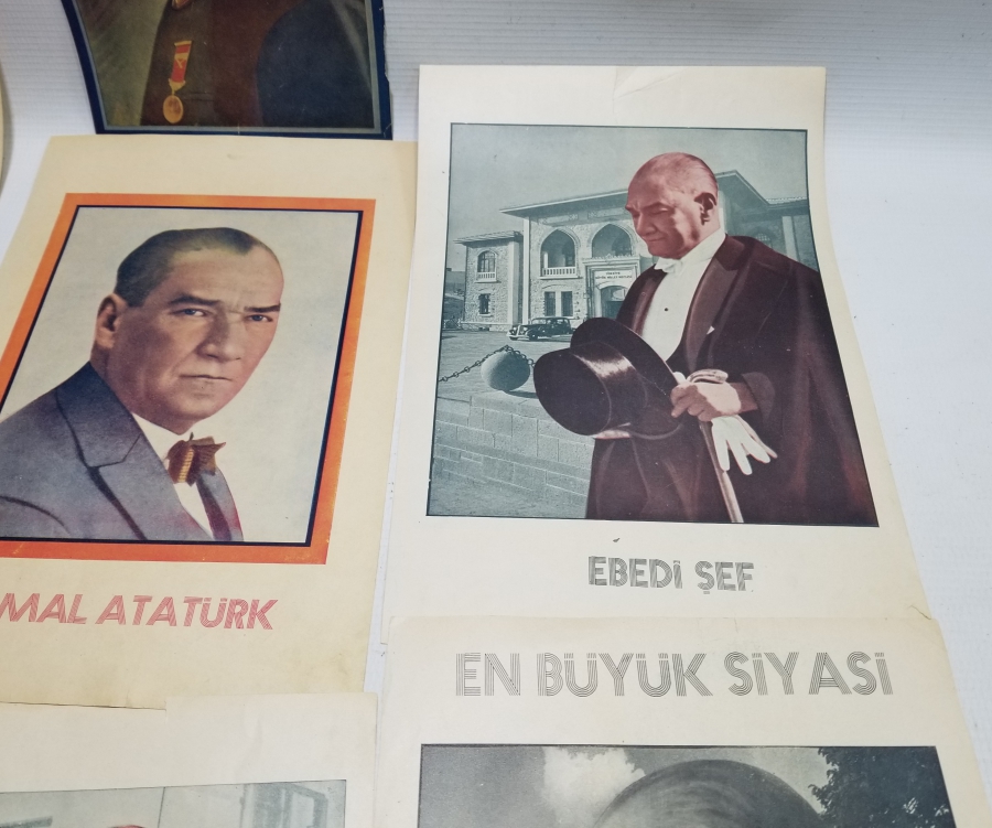 ATATÜRK GÖRSELLİ CUMHURİYET BAŞLARI BASKI FOTOĞRAFLAR