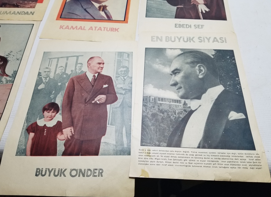ATATÜRK GÖRSELLİ CUMHURİYET BAŞLARI BASKI FOTOĞRAFLAR