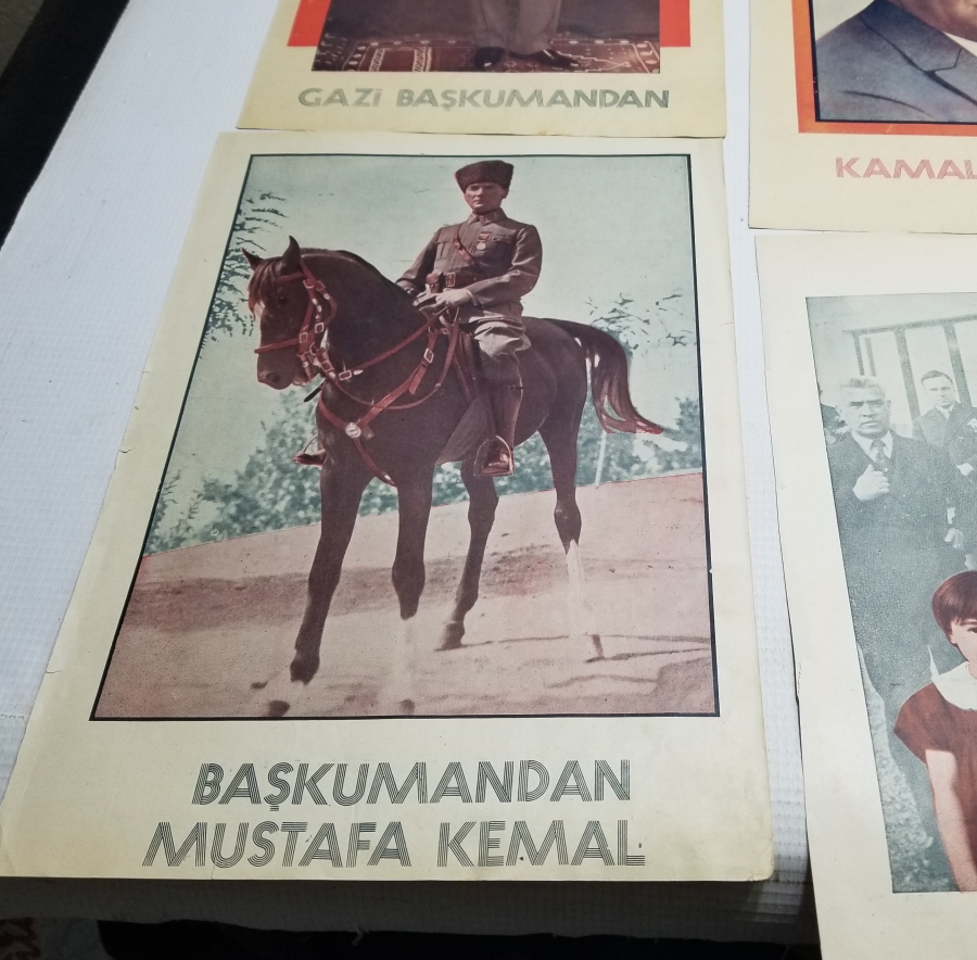 ATATÜRK GÖRSELLİ CUMHURİYET BAŞLARI BASKI FOTOĞRAFLAR