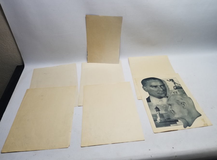 ATATÜRK GÖRSELLİ CUMHURİYET BAŞLARI BASKI FOTOĞRAFLAR