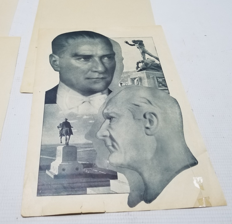 ATATÜRK GÖRSELLİ CUMHURİYET BAŞLARI BASKI FOTOĞRAFLAR