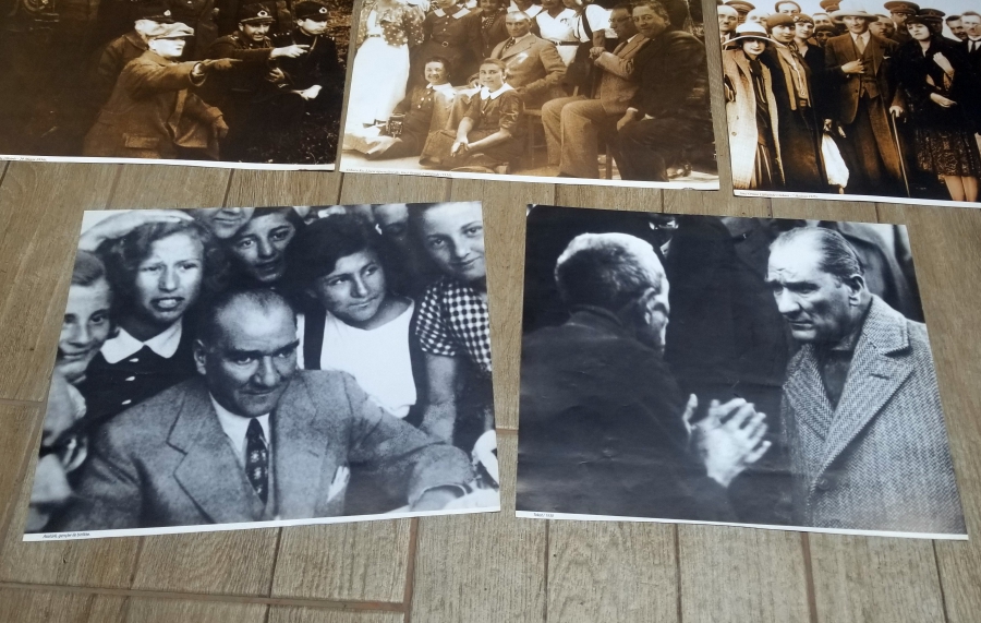 BÜYÜK BOY CUMHURİYET DÖNEMİ İKİNCİ BASKI ATATÜRK GÖRSELLİ FOTOĞRAFLAR
