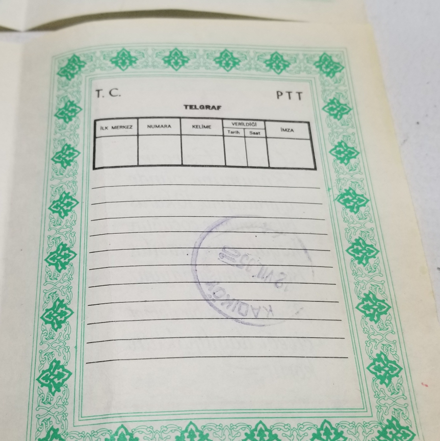 2 ADET YAZILMAMIŞ TÜRKİYE ÇOCUK ESİRGEME KURUMU TEBRİK TELGRAFI