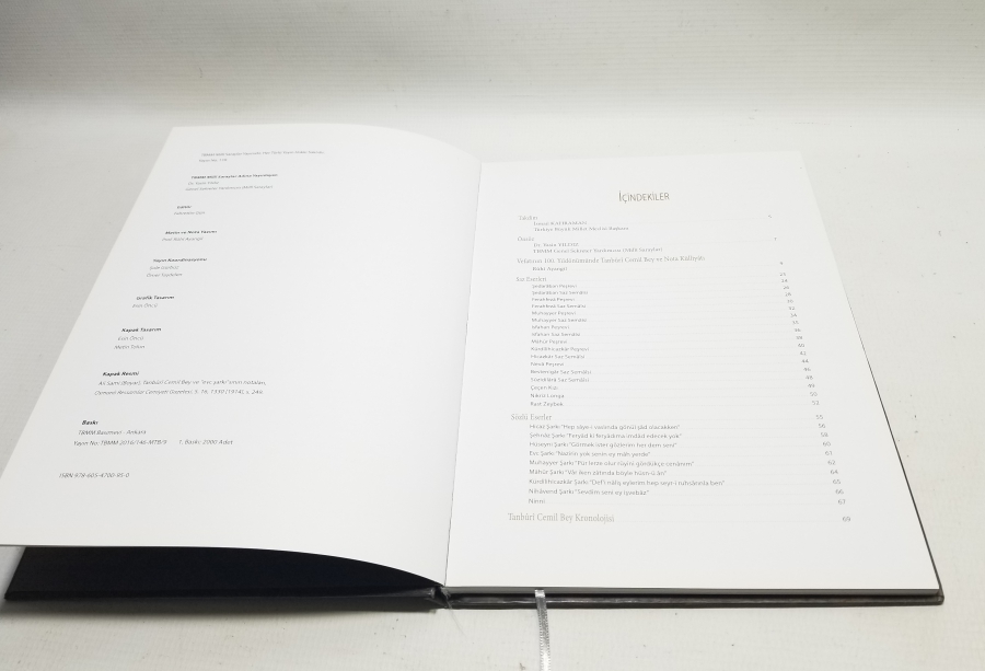 TANBURİ CEMİL BEY NOTA KÜLLİYATI İSİMLİ PRESTİJ KİTAP