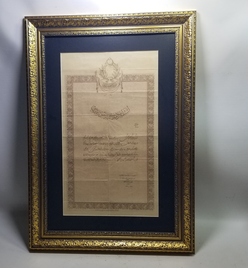 OSMANLICA İSTİKLAL MADALYASI BERATI